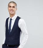 Heart & Dagger Skinny Db Suit Vest-navy