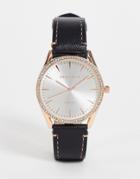 Bellfield Watch With Embellishment In Black-gold