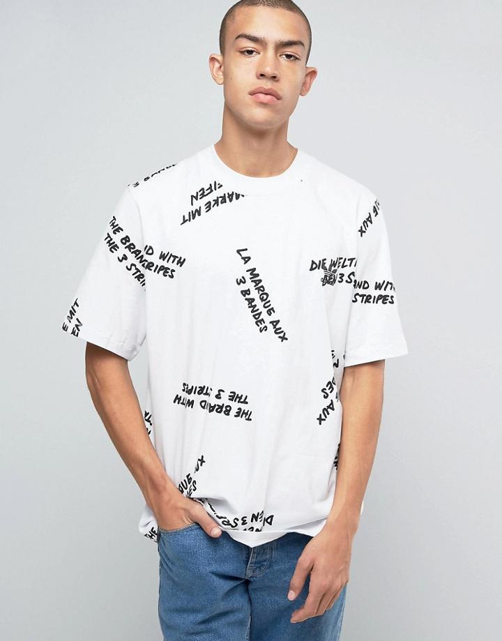 Adidas Originals New York Pack Graffiti T-shirt In White Bj9935 - White