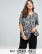 Koko Butterfly Print Jersey Top - Multi