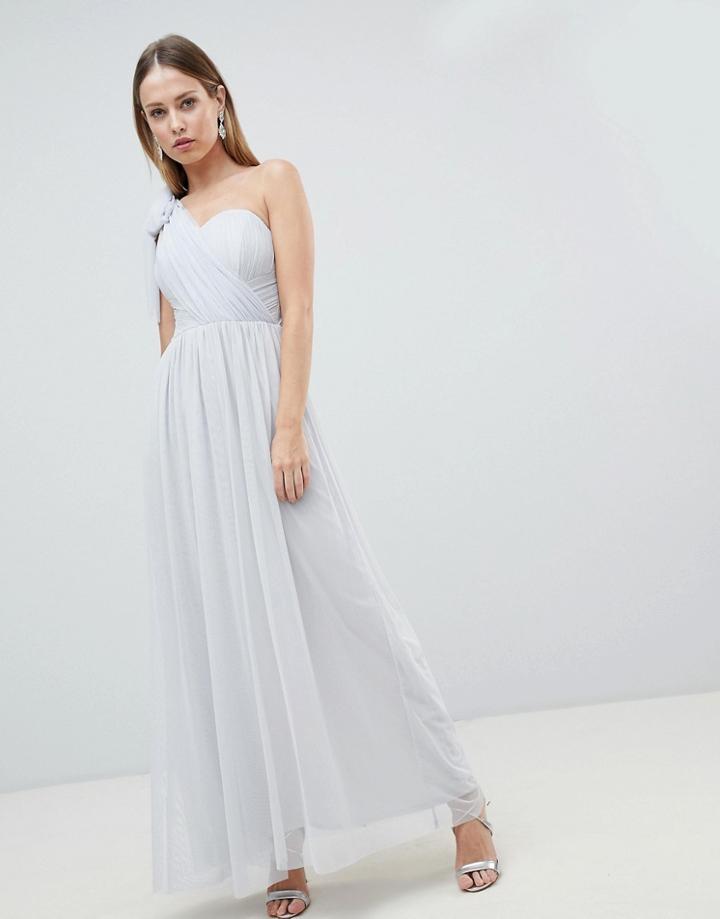 Lipsy Multiway Maxi Chiffon Dress-silver
