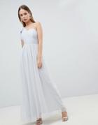 Lipsy Multiway Maxi Chiffon Dress-silver