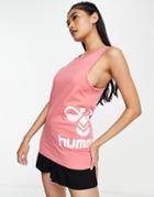 Hummel Classic Logo Tank Top In Desert Rose-pink