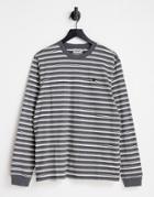 Carhartt Wip Gleeson Stripe Long Sleeve Top In White