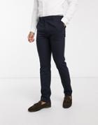 Avail London Skinny Fit Suit Pants In Navy