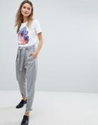 In Wear Chaia Pleated Belted Peg Pants - Gray
