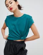 Na-kd Relaxed Fit Crew Neck T-shirt In Green - Green