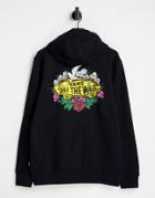Vans Overgrown Otw Back Print Hoodie In Black