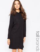 Y.a.s Tall Oversize Shirt Dress - Black