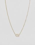 Asos Gold Plated Sterling Silver Open Eye Necklace - Gold
