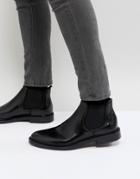 Walk London Darcy Leather Chelsea Boots In Black - Black