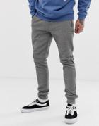 Criminal Damage Skinny Jogger In Gray Herringbone - Gray