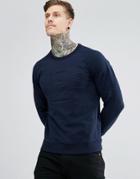 Lee Embossed Logo Sweater - Navy