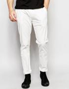 Minimum Slim Chino In Stretch Cotton In White - 000 White