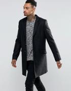 Troy Wool Blend Coat - Black