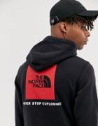 The North Face Red Box Hoodie In Black - Black