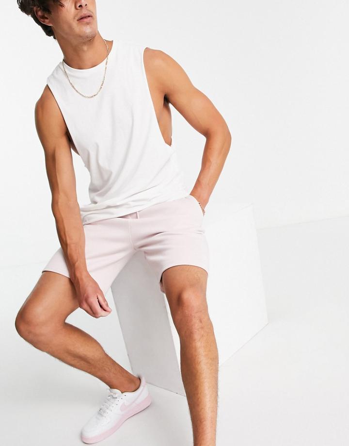 Topman Set Jersey Shorts In Pink