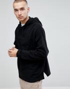 Asos Longline Oversized Hoodie With Side Splits - Black