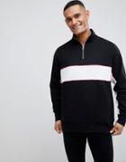 New Look Sweat With Funnel Neck In Black - Black