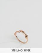 Kingsley Ryan Rose Gold Feather Band Ring - Gold