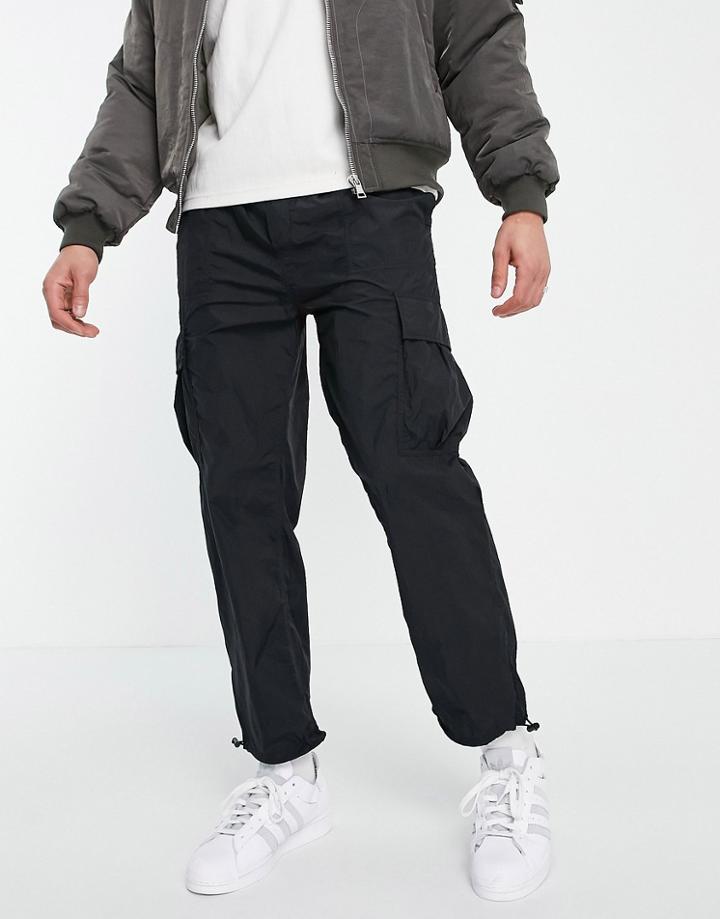 Weekday Juno Nylon Sweatpants In Black