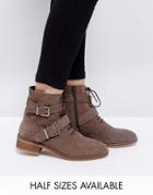 Asos Action Suede Ankle Boots - Stone