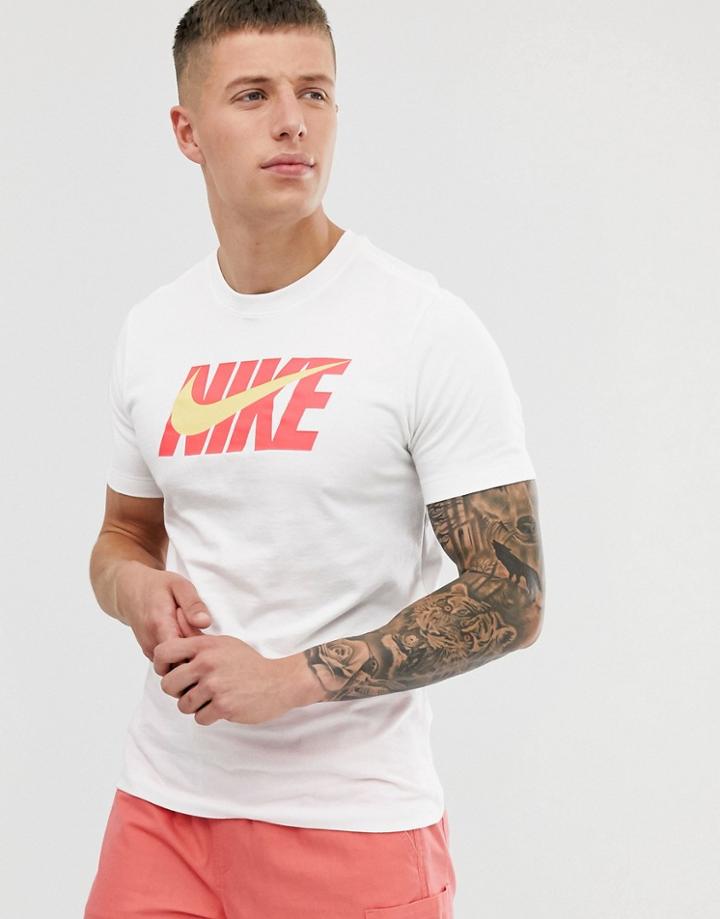 Nike Hybrid Logo T-shirt In White