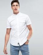 Abercrombie & Fitch Shirt Short Sleeve Muscle Slim Fit In White - White