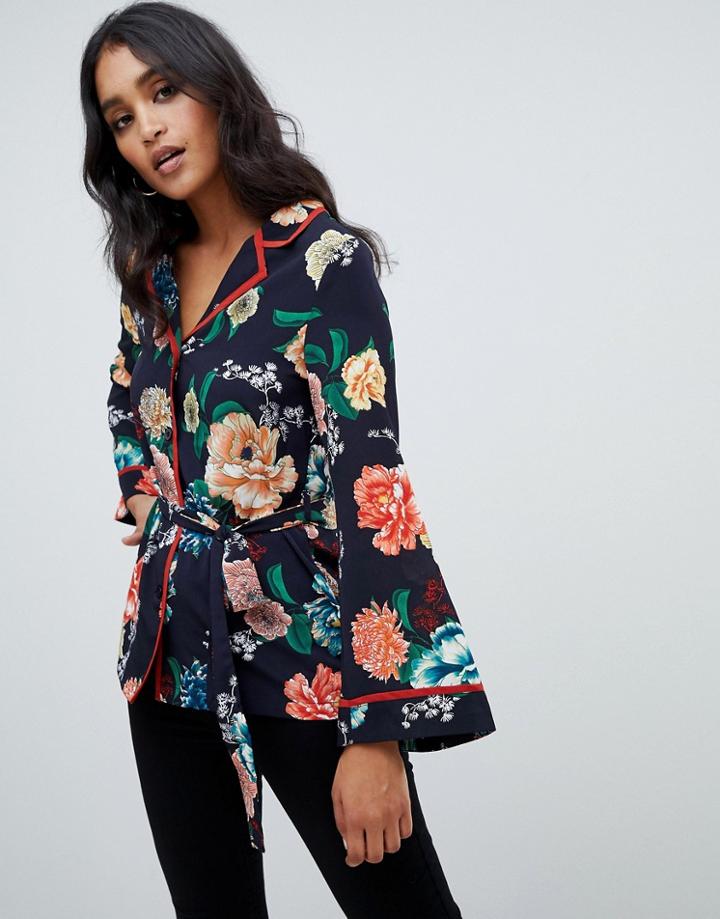 Lipsy Floral Printed Wrap Top Two-piece - Multi