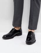 Zign Leather Lace Up Shoes In Black - Black