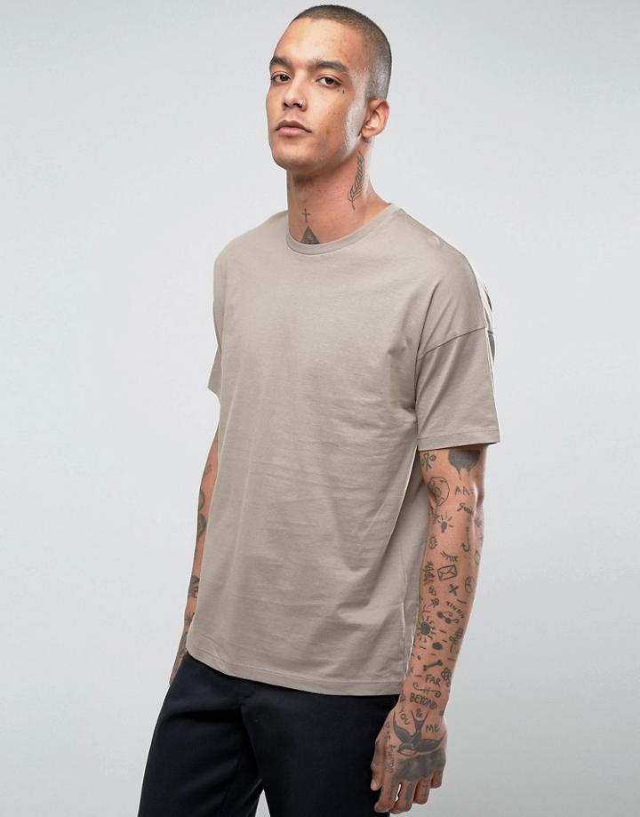 Asos Oversized T-shirt - Brown
