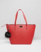 Pauls Boutique Conner Croc Tote Bag - Red