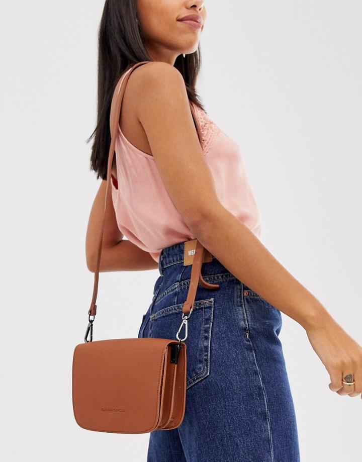 Claudia Canova Flap Over Cross Body In Tan
