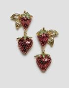 Asos Design Earrings In Strawberry Design In Gold - Gold