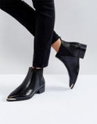 Ivyrevel Flat Pointed Ankle Boot With Metal Trim - Black