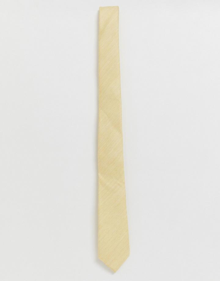Asos Design Wedding Slim Textured Tie-beige