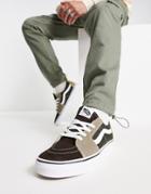 Vans Sk8-low Sneakers In Color Block Brown And Gray