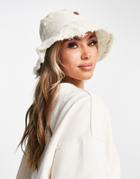 Svnx Fruit Print Bucket Hat In Off White