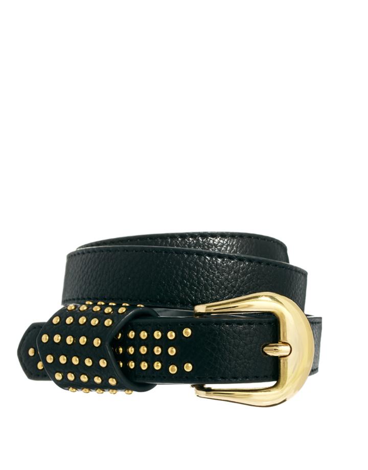 Pieces Malla Skinny Small Studded Belt