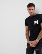 Asos Muscle T-shirt With M Print - Black