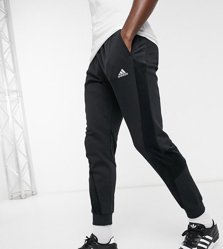 Adidas Velvet Sweatpants In Black