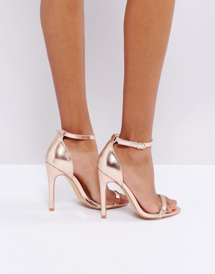 Truffle Collection Barely There Heel Sandal - Copper