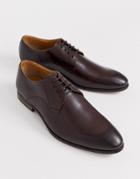 Depp London Leather Burnished Lace Up Shoe In Brown