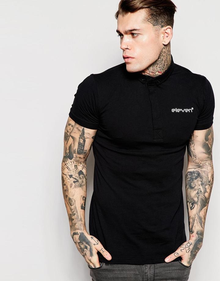 11 Degrees Polo T-shirt - Black