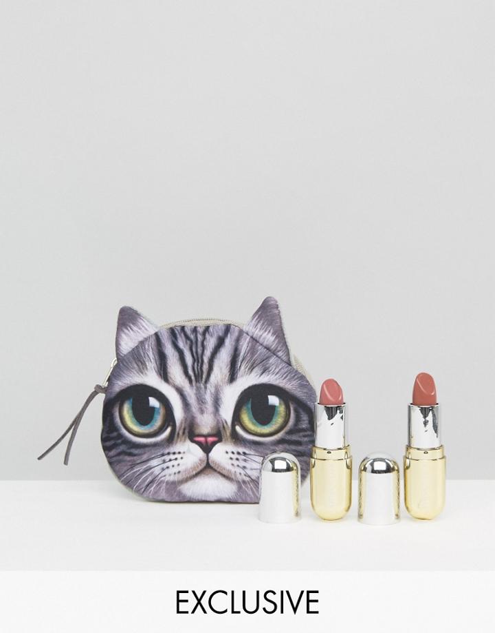 Winky Lux Asos Exclusive Lipstick Duo & Free Cat Pouch - Multi