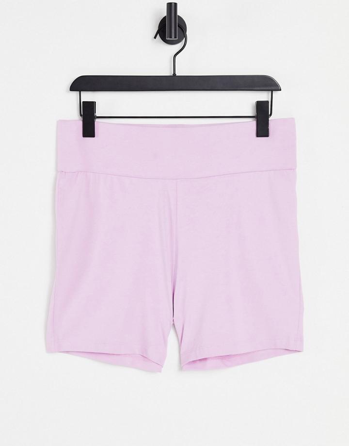 Chelsea Peers Lounge Legging Shorts In Lilac-purple