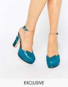 Terry De Havilland Direction Teal Heeled Shoes - Teal