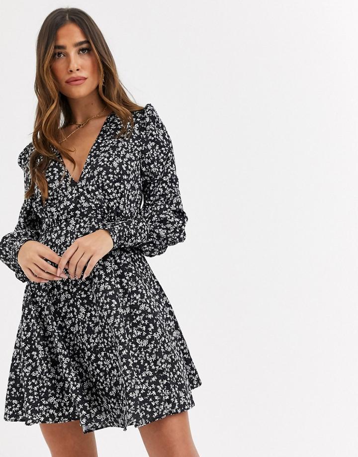 Talulah Embody The Love Floral Print Dress-navy