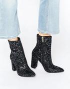 Carvela Garnet Glitter Point Heeled Ankle Boots - Multi
