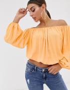 Asos Design Off Shoulder Top - Pink